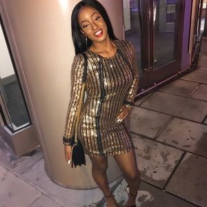 Gold and Black party dress